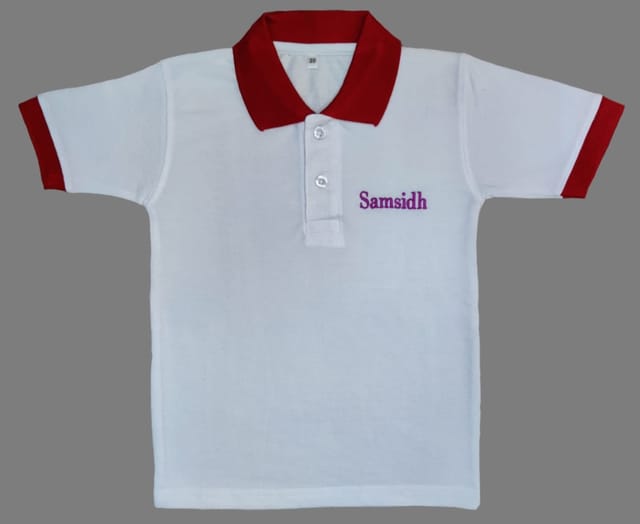 Samsidh T Shirt - Red Collar