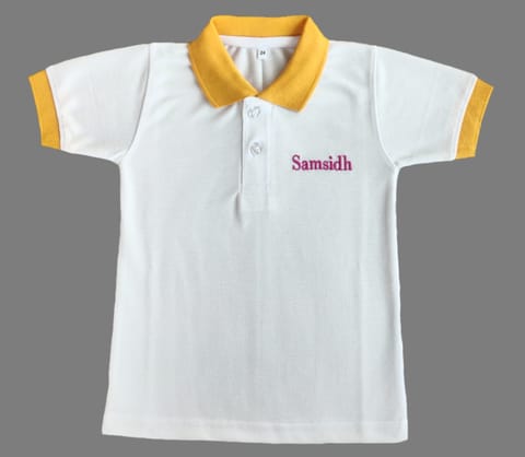 Samsidh T Shirt  - Yellow Collar